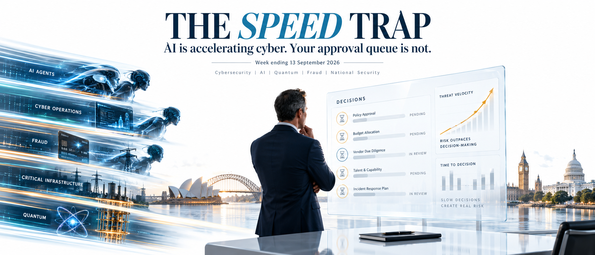 Gadget Cyber News Weekly: The Speed Trap. The week we found the decision gap across cybersecurity, AI, quantum and fraud.
